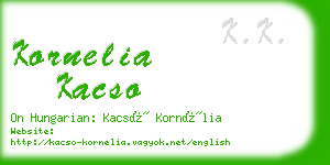 kornelia kacso business card